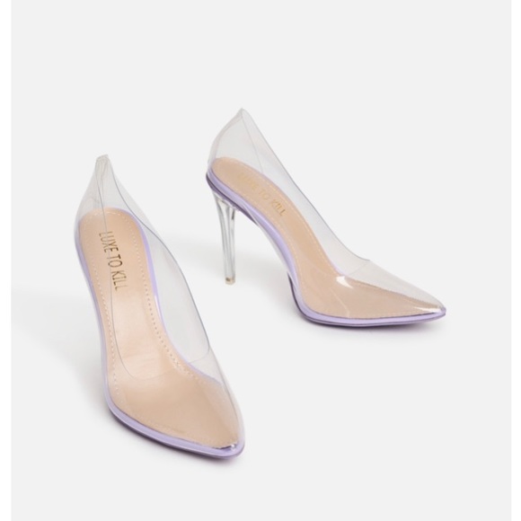 size 9 perspex heels